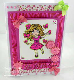 visible image stamps girl character stamp butterflies Katie