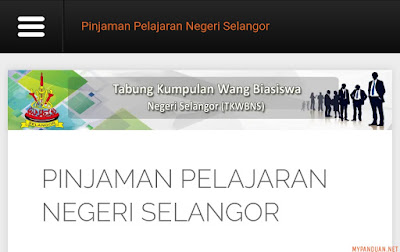 Permohonan Pinjaman Pelajaran Negeri Selangor 2018 Online