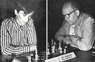 Los ajedrecistas Juan Manuel Bellón y Àngel Ribera