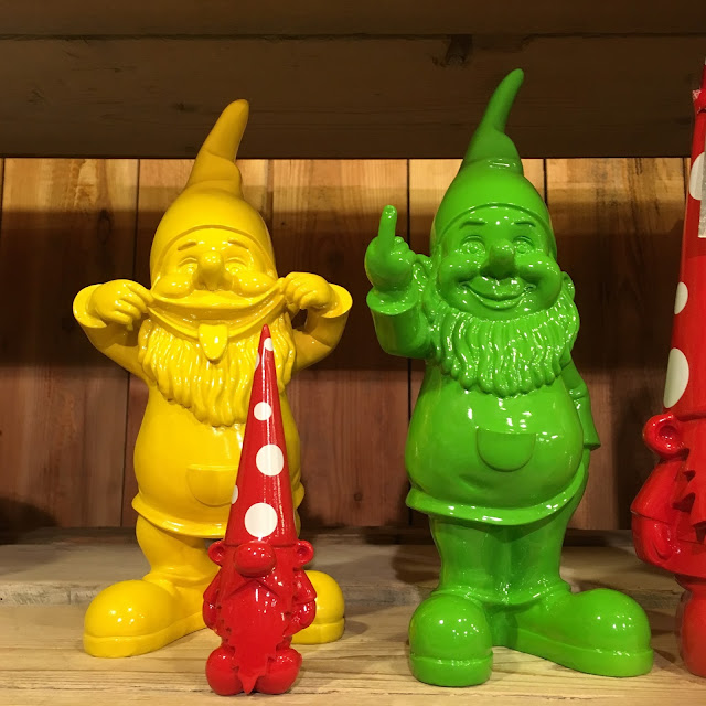 Naughty middle finger gnome at Montreux Marché de Nöel (Christmas Market in Switzerland)