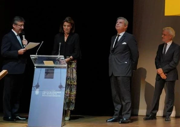 Princess Caroline of Hanover and Charlotte Casiraghi attended The Prince Pierre Foundation's 2018 award ceremony. Caroline's floral print skirt