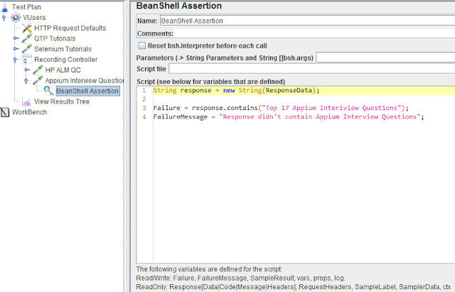 Assertions in Jmeter examples