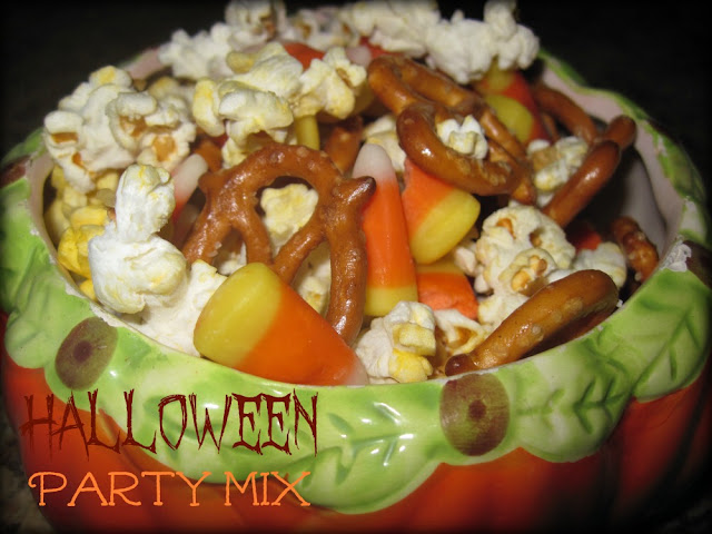 Candy Corn, Pretzels, Popcorn