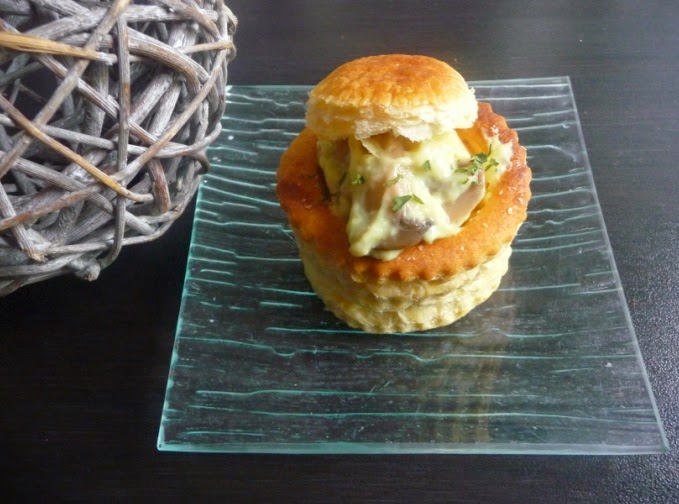 Papilles On/Off Vol au vent au poulet, champignons et curry au