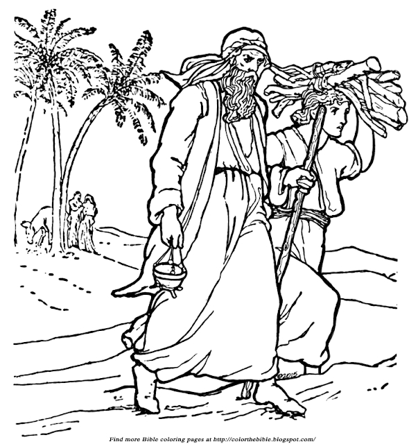Abraham Sacrifices Isaac Page Coloring Pages