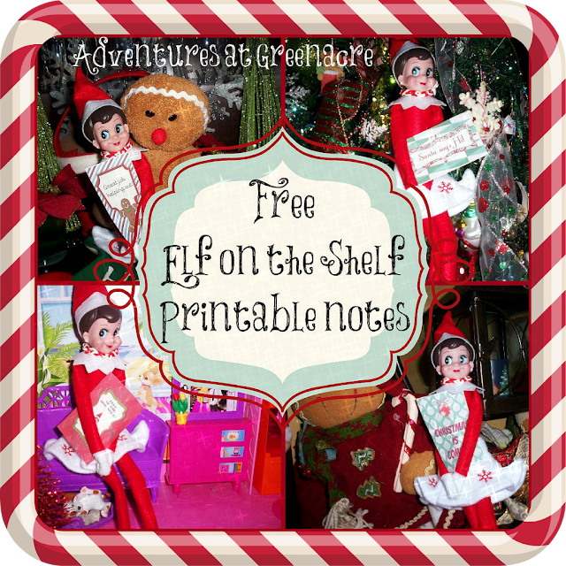 Adventures at Greenacre: Free Elf on the Shelf printable notes