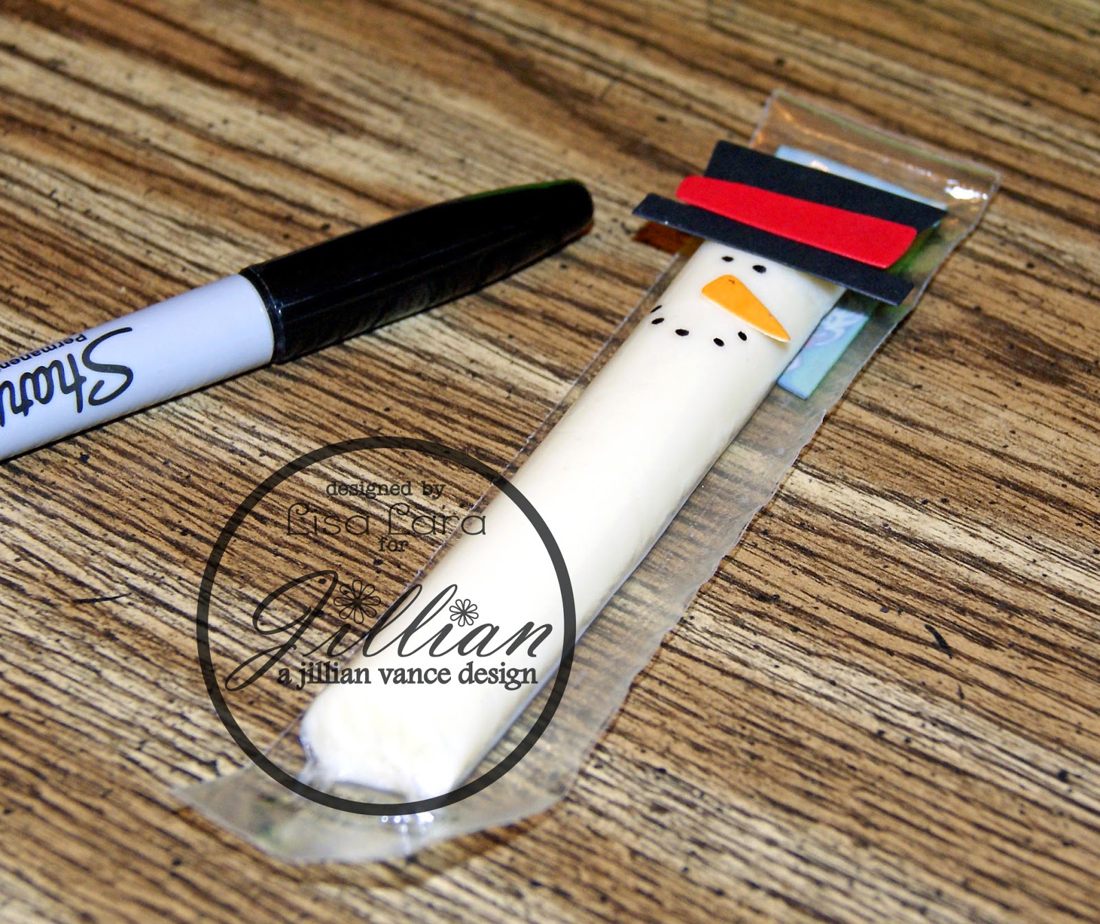 A Jillian Vance Design Snowman String Cheese Craft