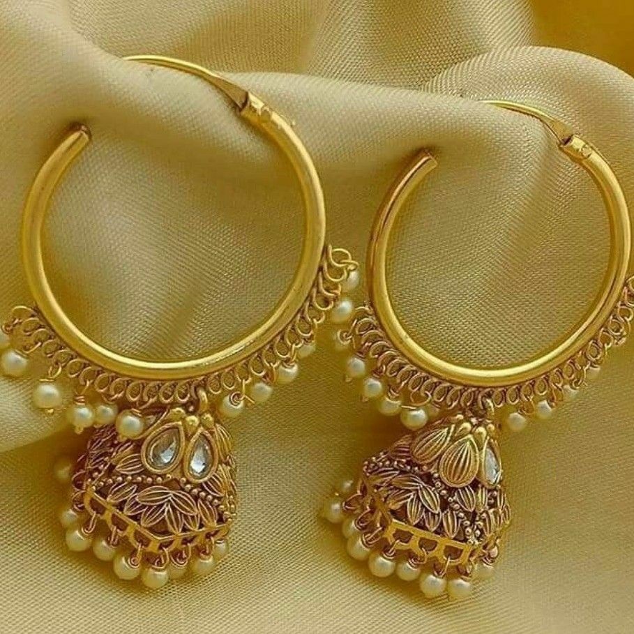 MEENAZ Latest Design Stylish Party Wear Pearl Jhumka Jhumki Traditional  Earrings for Women Girls latest design Price in India, Full Specifications  & Offers | DTashion.com