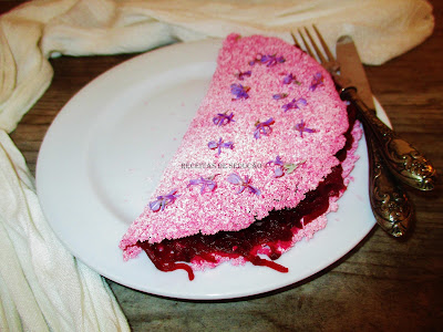 Crepe Fit de Tapioca de Beterraba(sem Glúten/lactose)