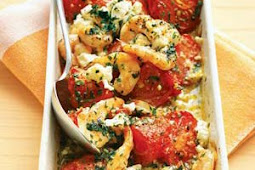 Roasted Tomatoes With Shrimp and Feta