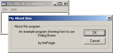 Win32 API Tutorial: 1.7 - Dialogs