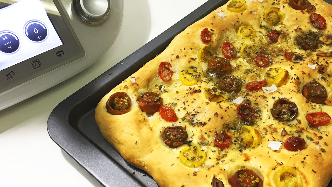Focaccia Pan italiano Cocinillas TM5. Recetas Thermomix.