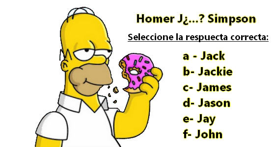 Segundo nombre de Homero Simpson. Comiendo dona.