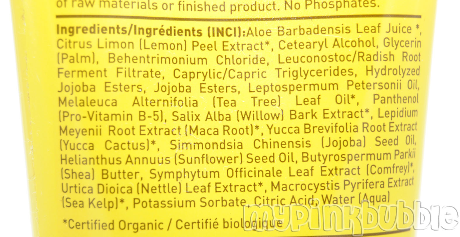 desert essence lemon tea tree conditioner ingredientes