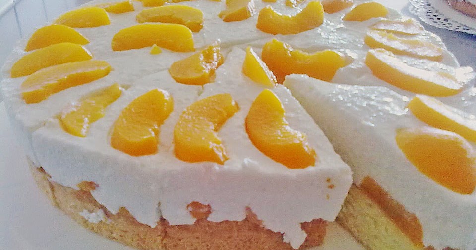 Rezeptwelt: Pfirsich - Joghurt Torte mit Vanillehauch