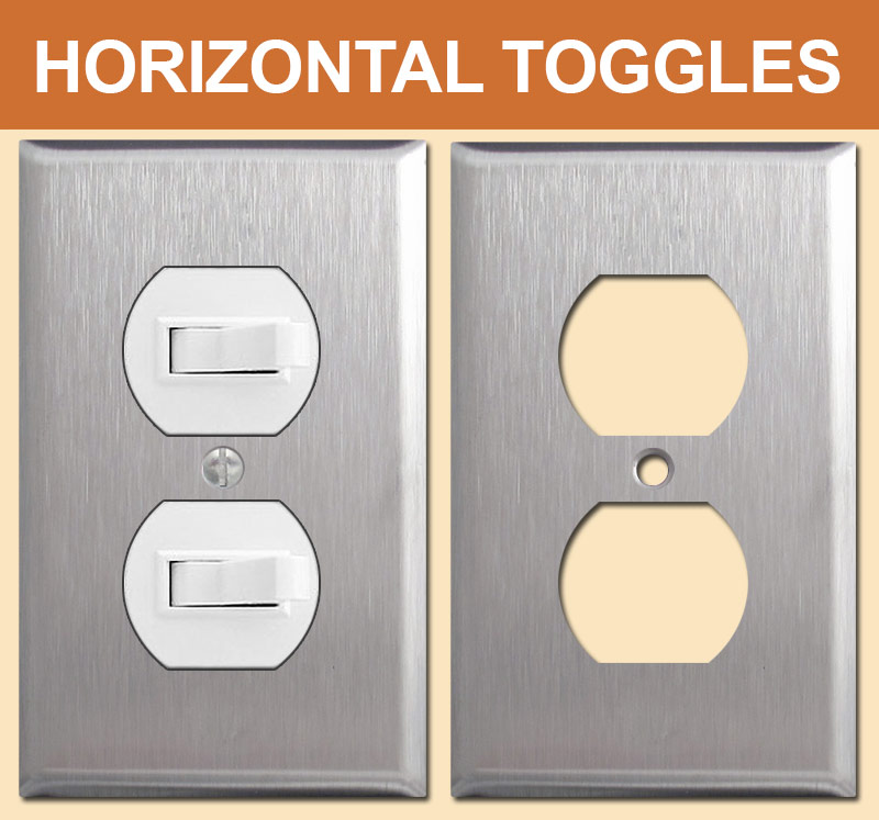 Horizontal Toggle Switch Covers, 3 Light Switch Cover 2 Horizontal 1 Vertical