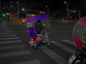 American flag themed motor scooter in Bengbu