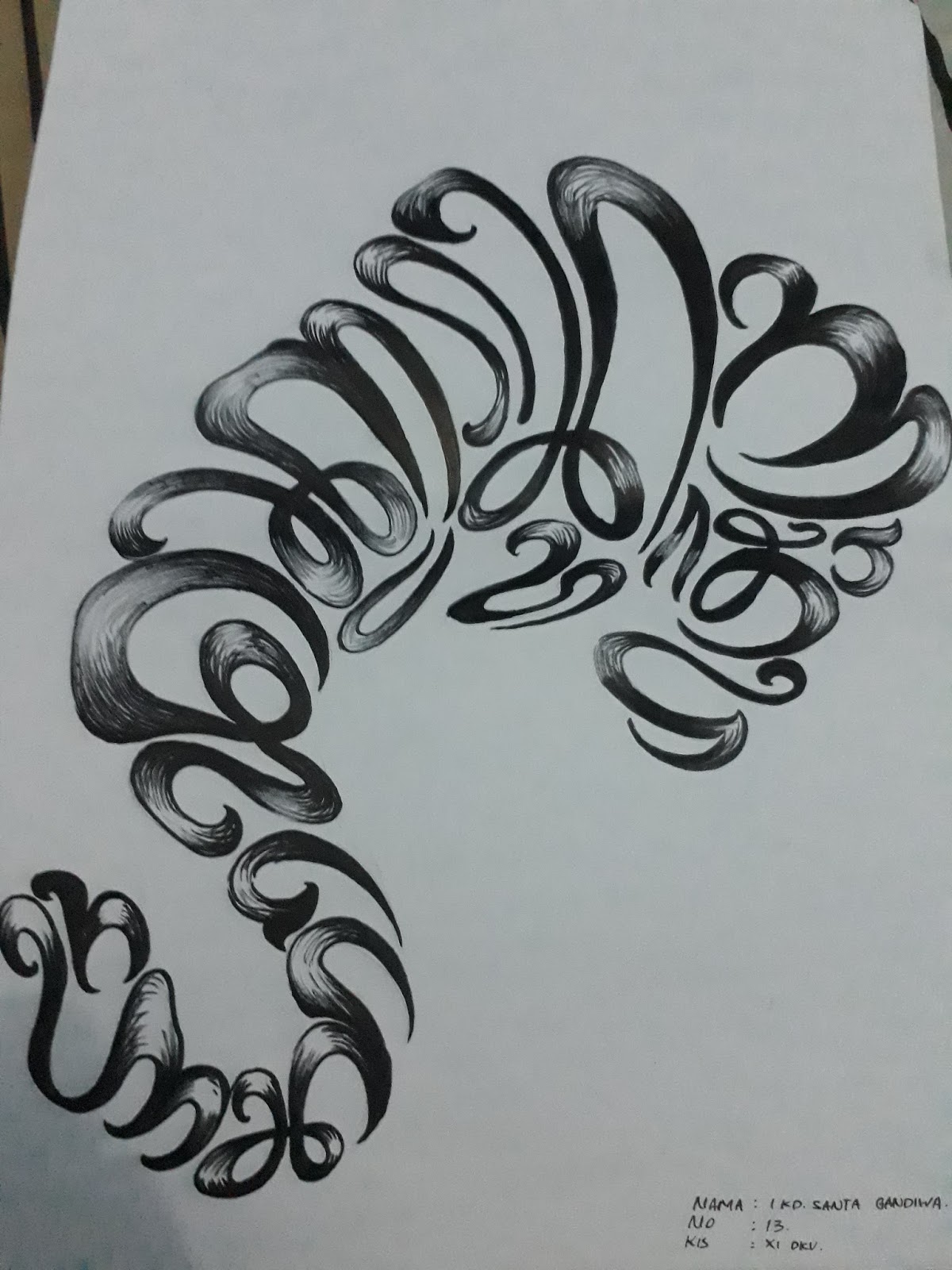 Rajegang Basa Baline KALIGRAFI AKSARA BALI