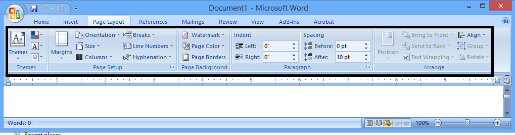 microsoft word page layouts
