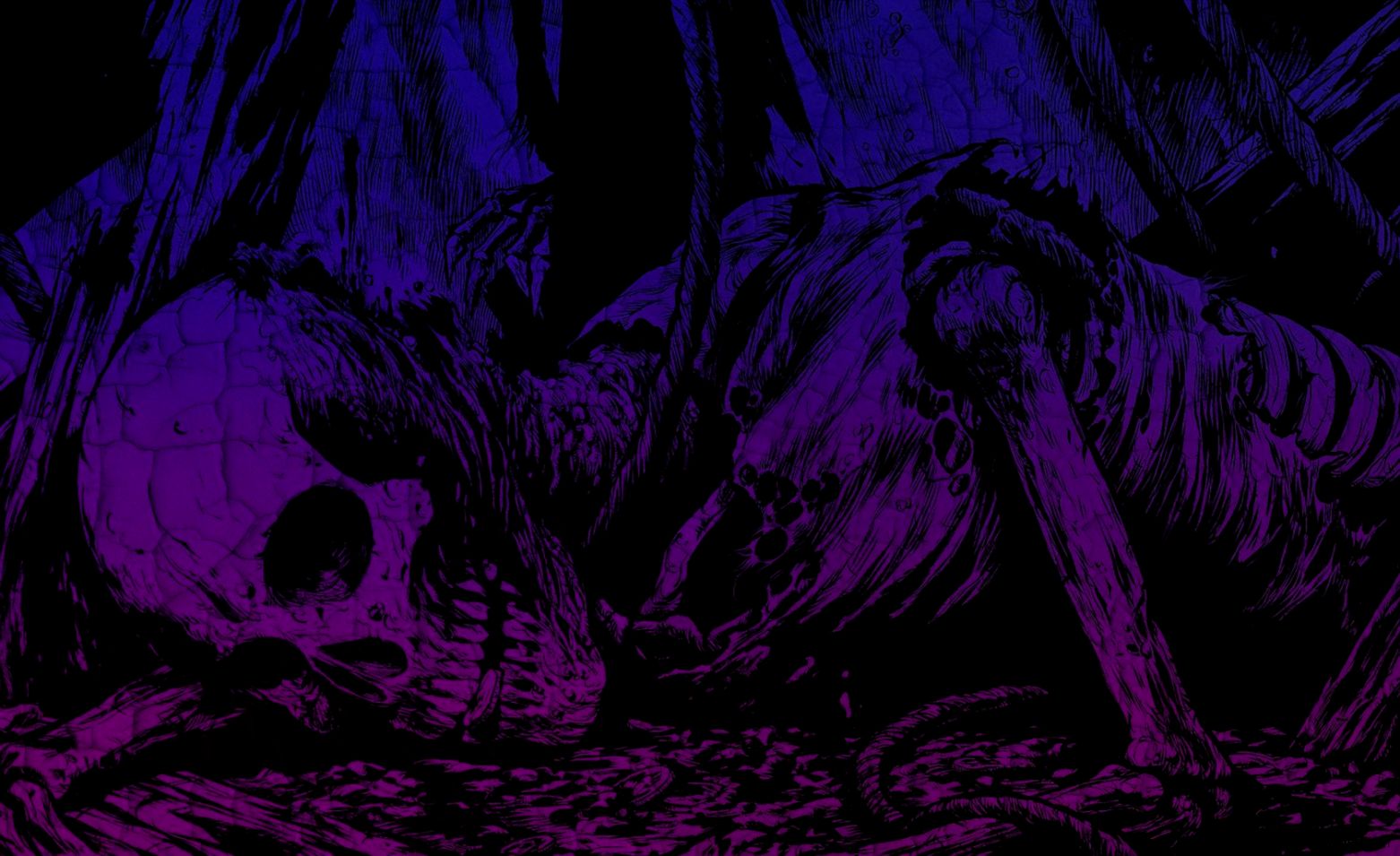 Purple Skull Wallpaper