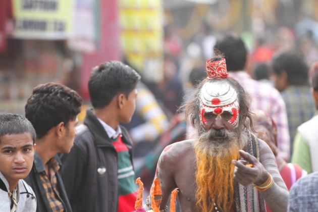 The sadhu who got snapped while asking for money, Orchha, Madhya Pradesh