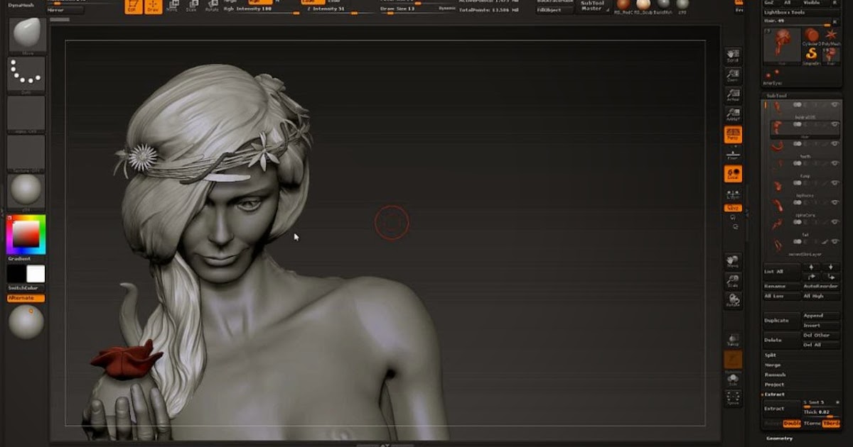 How To Sculpt Hair In Zbrush Cg Tutorial
