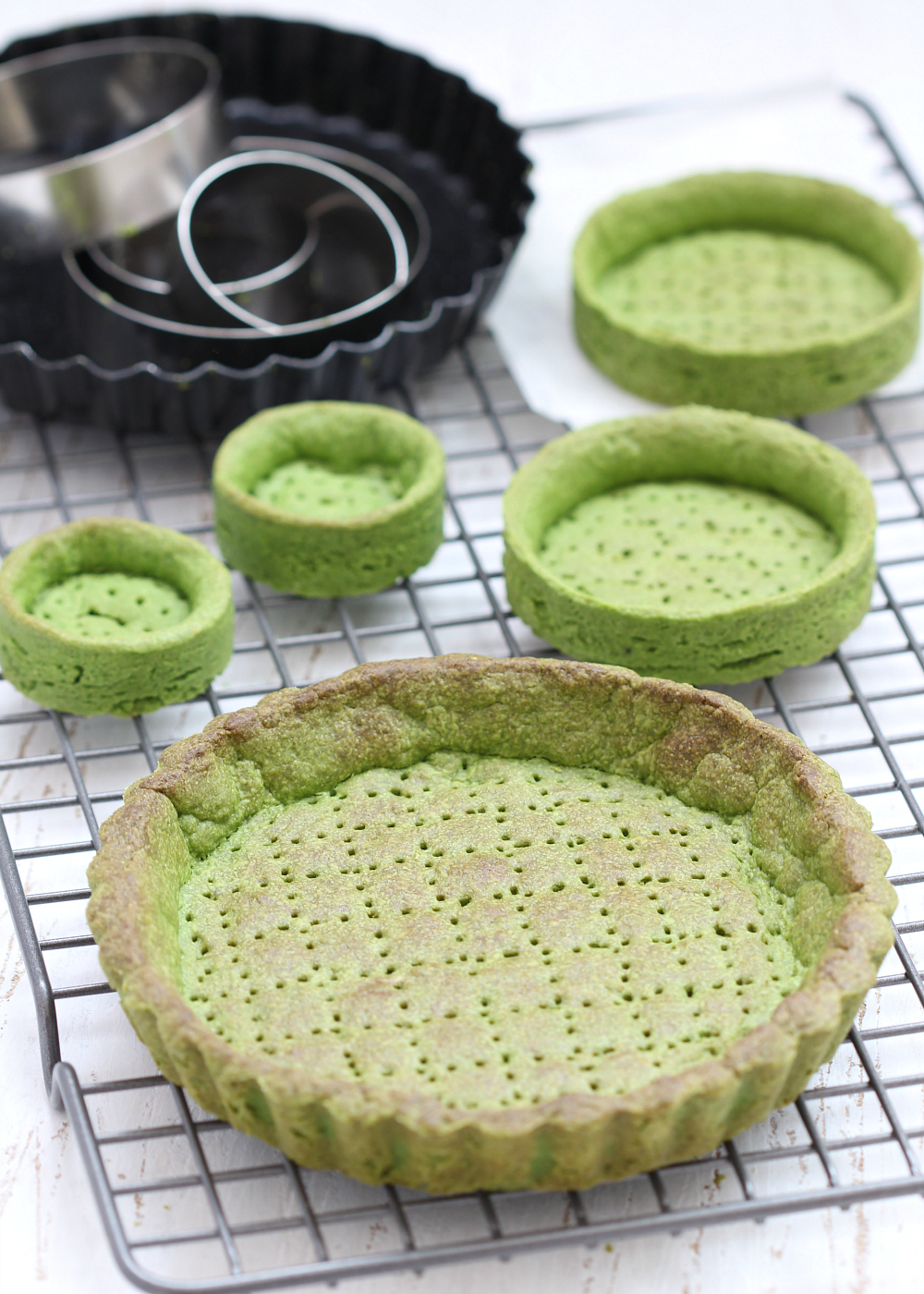 Matcha mascarpone tarts