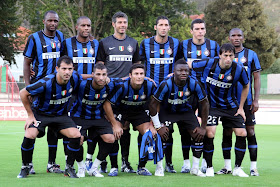 Members of the Inter team that won the Scudetto five times between 2006 and 2011