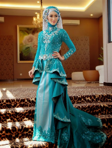 Contoh Baju Kebaya Pengantin Muslim Desain Modern Modis dan Elegan