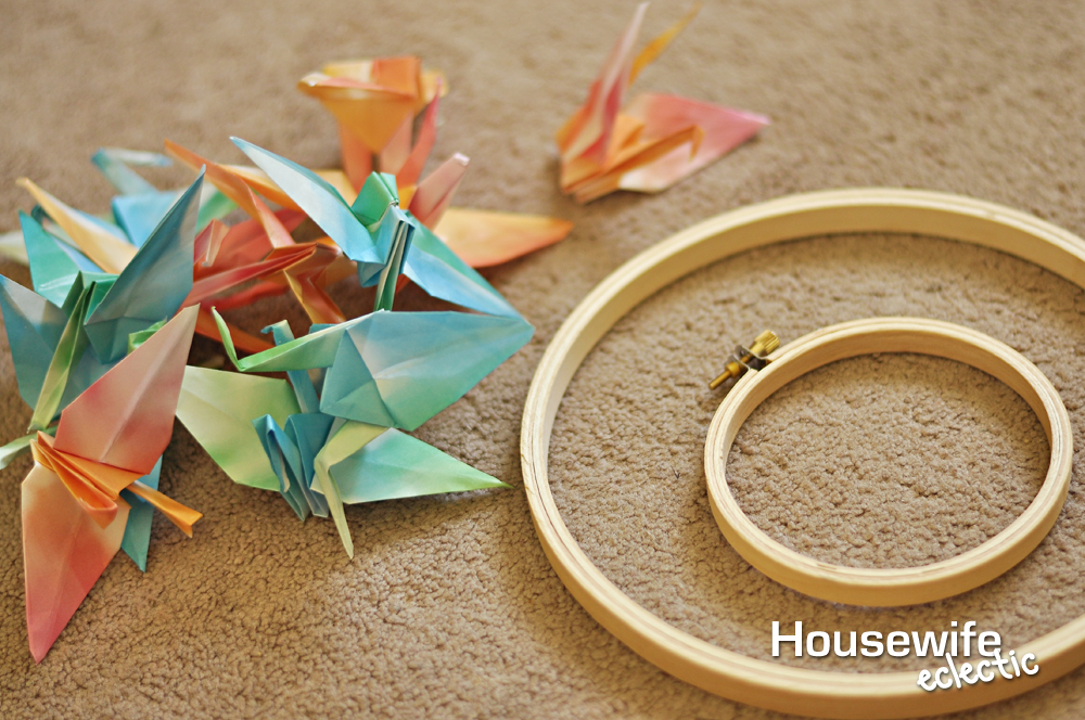 Paper Crane Mobile Housewife Eclectic