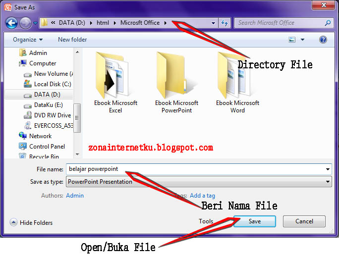 Cara Menyimpan Dokumen Microsoft PowerPoint 2007 Dengan