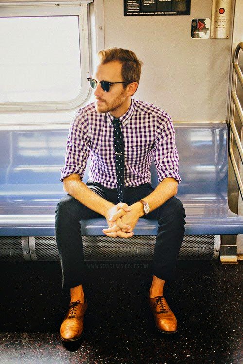 terno com camisa quadriculada