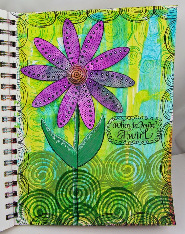 Art By Wanda: Twirl a journal page