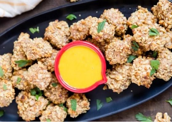 WALNUT CRUSTED BAKED CHICKEN NUGGETS