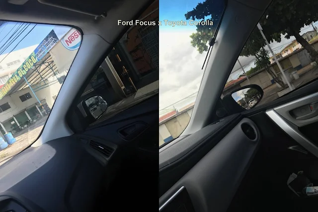 Toyota Corolla x Ford Focus - visibilidade