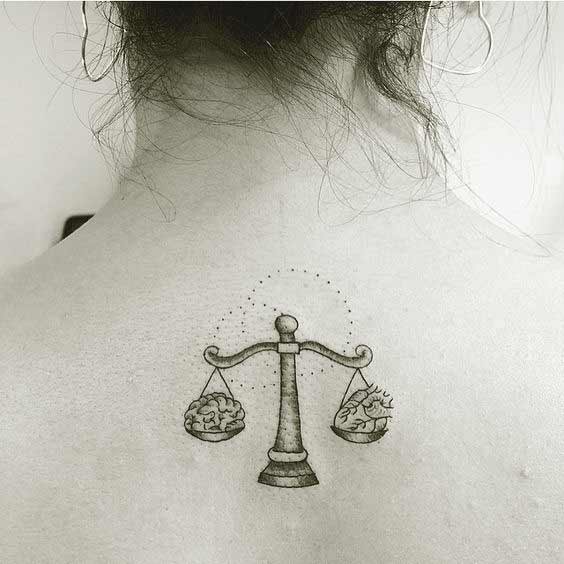 best libra and hearts tattoos