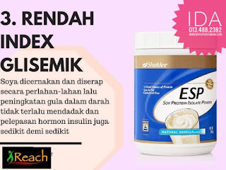 ESP SHaklee rendah g.i dan sesuai untuk pesakit diabetis