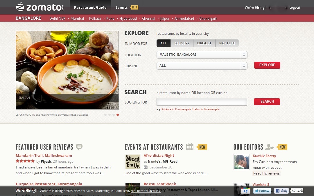 Splendour eye: Zomato - your search for best local restaurant should