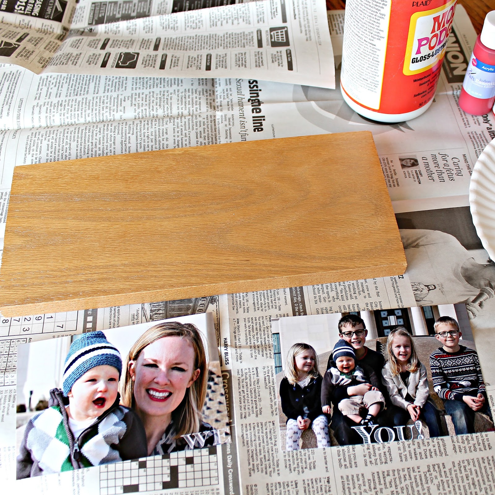 Freshly Completed How to Make a Simple Photo/Wood Plaque