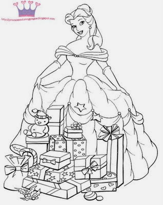 Disney Princess Christmas Coloring Pages 5
