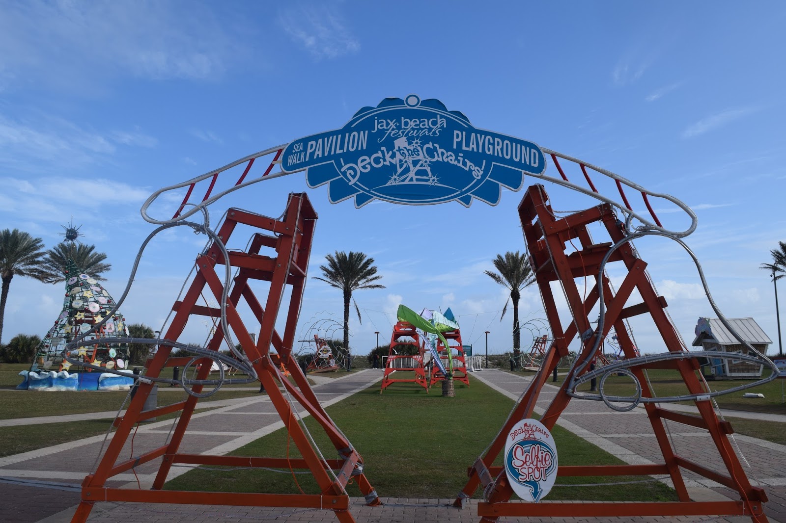 Florida Bliss Jacksonville Beach's "Deck the Chairs" at the Seawalk