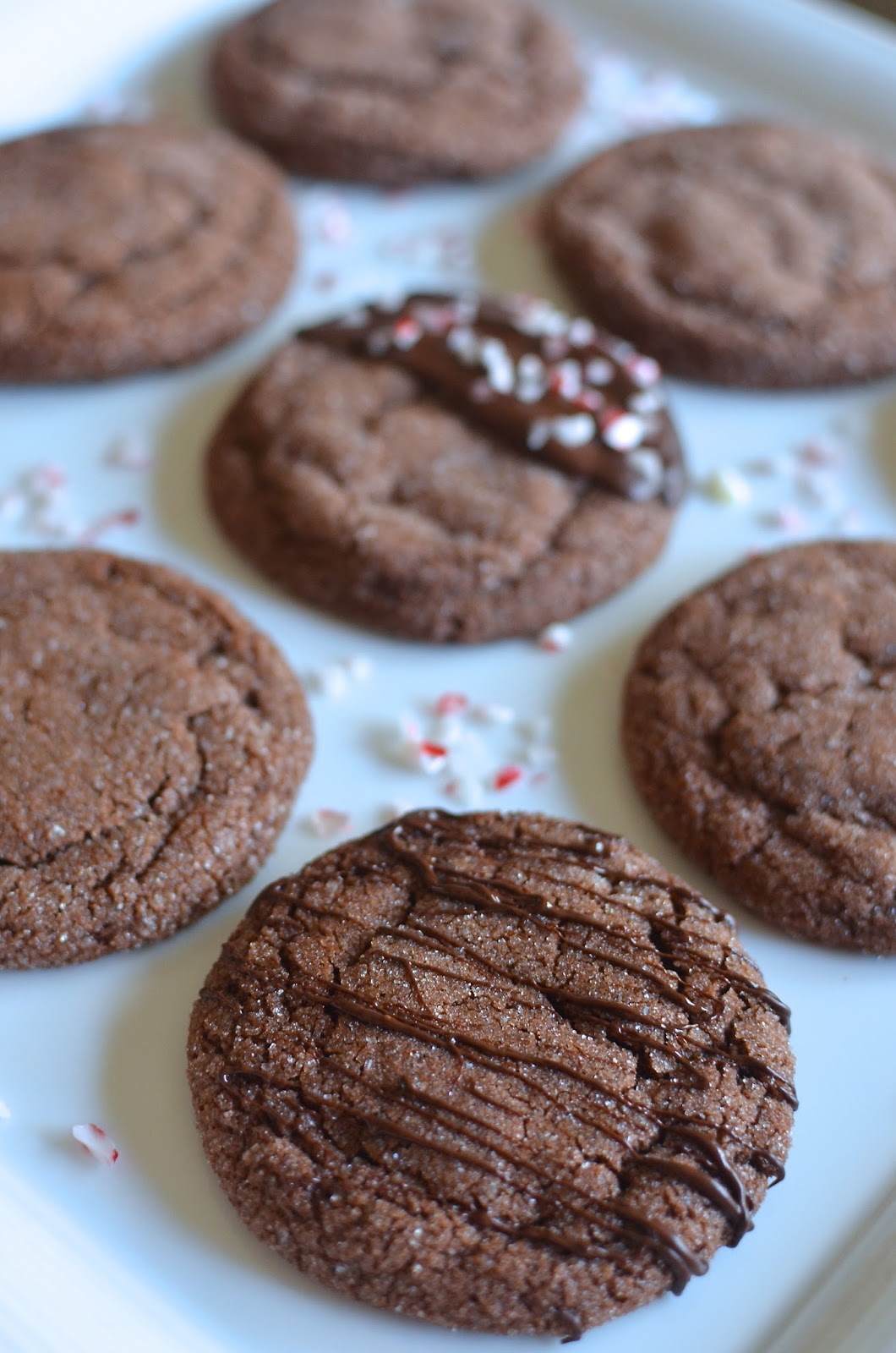 Playing with Flour Chocolate peppermint sugar cookies