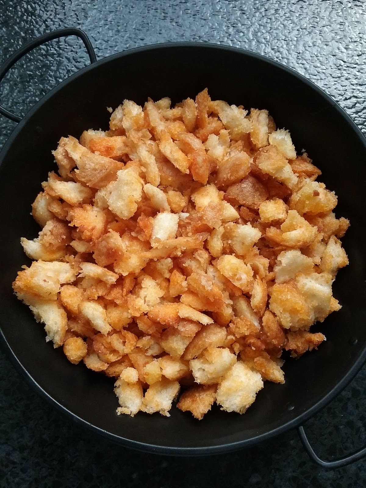 Mis recetas PKU: MIGAS CON CHORIZO PATATERO y MIGAS TOSTÁS