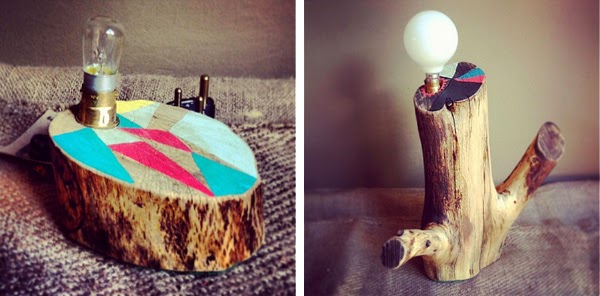 Tree stump lights by South African company, Beards & Banjos