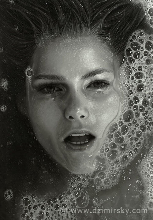 07-Drowning-Dirk-Dzimirsky-Charcoal-and-Pencil-Portrait-Drawings-www-designstack-co