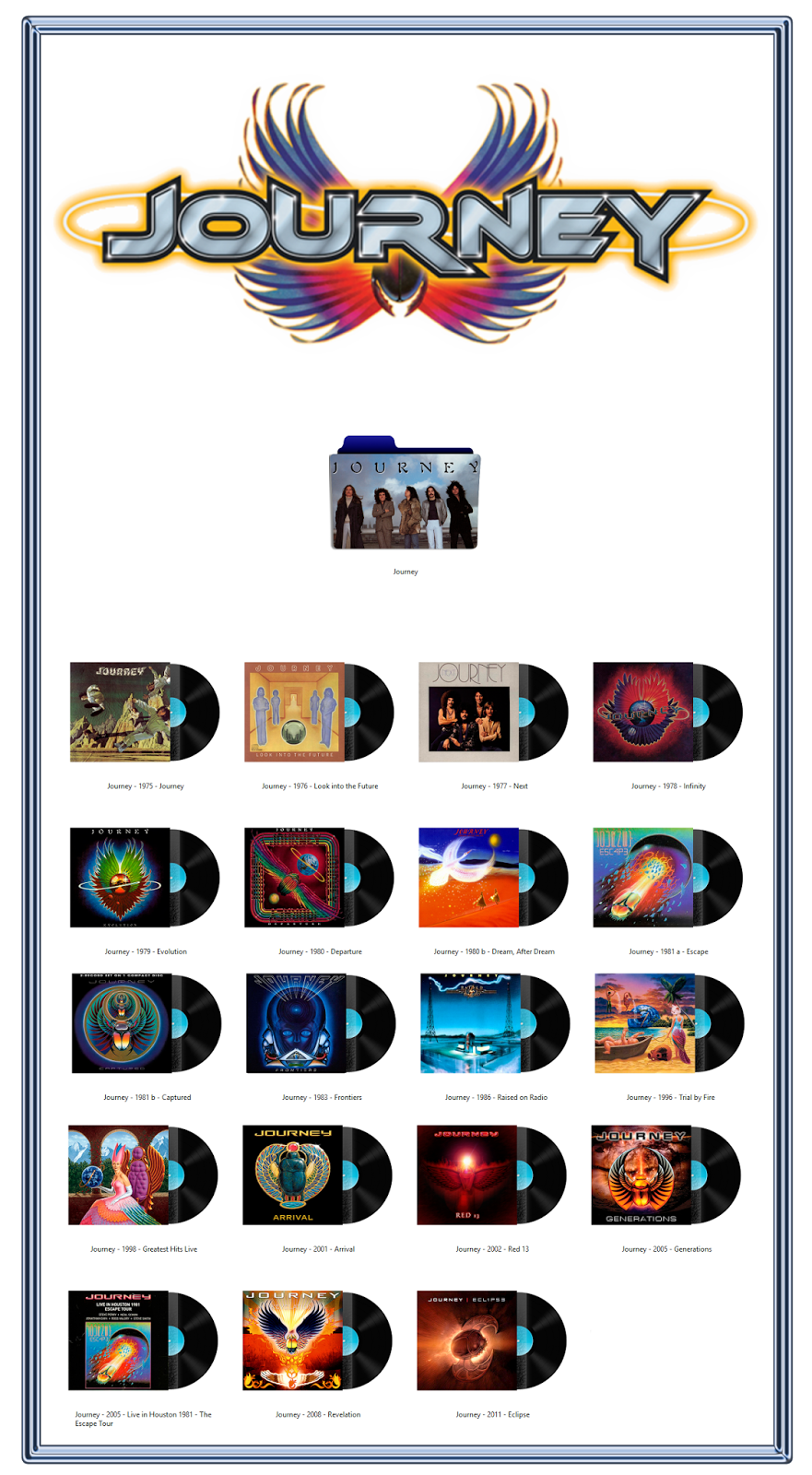 Album Art Icons Journey Discography Icons (ICO & PNG)