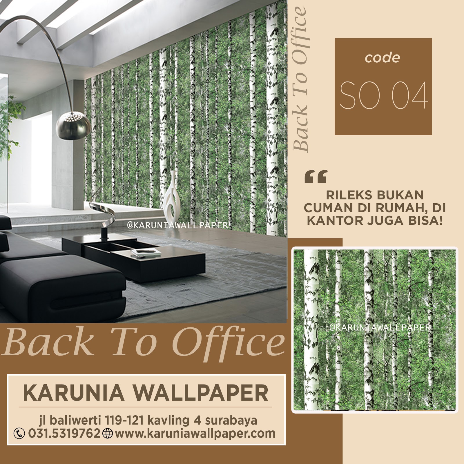 jual wallpaper kantor surabaya