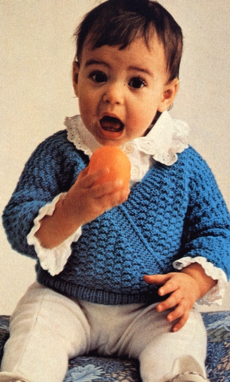 Кофта спицами для девочки до года