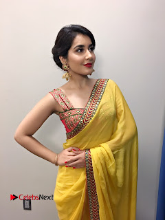 Actress Raashi Khanna Latest Pictures in Yellow Saree  0001