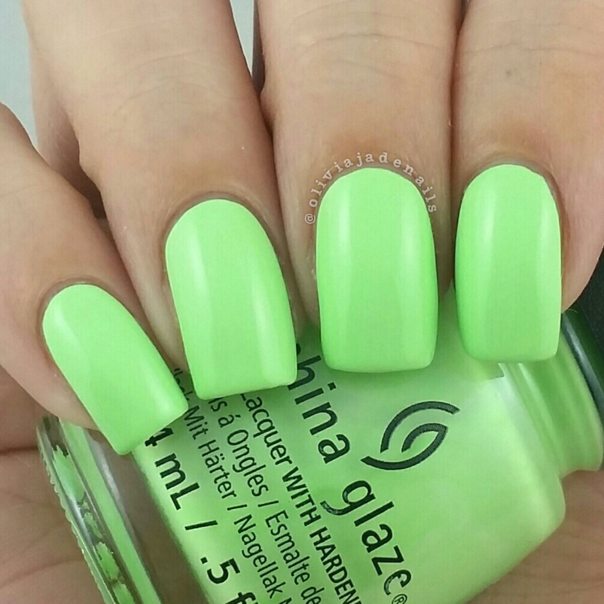 China Glaze Lime After Lime swatched by Olivia Jade Nails